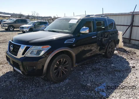 2017 Nissan Armada Platinum z USA, uszkodzony, nr VIN JN8AY2NE3H9706355